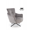 Halmar Kreslo Scampi, otočné 360°, sivé