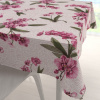 Biante Bavlnený štvorcový obrus Sandra SA-635 Ružovofialové orchidey na bielom 130x130 cm