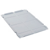 Veko na euro nádobu classic-line B, PP, 600 x 300 x 14 mm, sivé