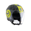 AGV FLUID TOP IBISCUS GUNMETAL/YELLOW Velkosť: M