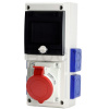 SCAME Zásuvková rozvodnica BLOCK, 1x32A/400V/5P + 4x230V, s možnosťou istenia, IP54