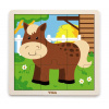 Viga Drevené puzzle Kôň 9ks