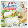 NOTIQUE Nástenný Rodinný plánovací kalendár Zvieratká 2027 - Notique