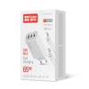 AC nabíjačka ColorWay GaN Mini 65W PD Port PPS USB (USB-2C1A) káble Type-C & Lightning (CW-CHS058PDCL-WT)
