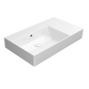GSI KUBE X keramické umývadlo 80x47cm, s odkladacou plochou vpravo, bez otvoru, biela ExtraGlaze