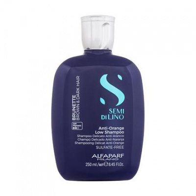 ALFAPARF MILANO Semi Di Lino Anti-Orange Low Shampoo neutralizační šampon pro hnědé vlasy 250 ml pro ženy