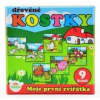 Kostky - Moje první zvířátka (dřevo, 9 ks v dřevěné krabičce)