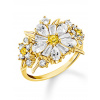 Thomas Sabo TR2335-414-4-54 Cocktailring Blume mit Steinen vergoldet Damen