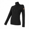 Tričko Sensor Merino Extreme zips - Dámske dl. rukáv Black S