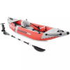Nafukovací kajak Excursion Pro K1 s hliníkovými pádlami - červená
