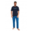 Pánske pyžamo Cornette 134/246 L Tm. modrá