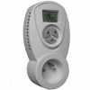 Úspora energie - termostat - digitálny zásuvkový 230V termostat Hutermann TZ63 WH (Úspora elektrickej energie, Typ: Programovateľný, elektronický interiérový zásuvkový termostat, Napätie: AC-230V/50Hz