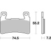 Brzdové destičky DP Brakes přední KAWASAKI ZX-6R Ninja (636) rok 13-21