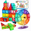 VEĽKÉ MAGNETICKÉ KOCKY KREATÍVNE MAGNETIC TILES 3D SADA 130 EL DARČEK