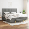 zahrada-XL Boxspring posteľ s matracom tmavosivá 200x200 cm látka 3137342