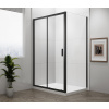 Polysan EASY BLACK obdĺžniková sprchová zástena 1300x700mm L/P varianta, EL1315B-01