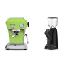 Ascaso Dream ONE, Fresh Pistachio + Eureka Zenith 65 NEO, black