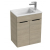 Jika Cube umývadlová skrinka s umývadlom 50x34 cm,2 dvierka,Jaseň H4536411765141