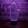 Stolná 3D LED lampa Kaktus