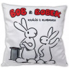 Moravská ústředna vankúš Bob a Bobek Biela 30x30
