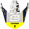 šilt pre prilby Cross Cup Sonic, CASSIDA (modrá matná/biela/žltá fluo)