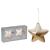 KOOPMAN Vianočné ozdoby PP medené hviezdy 10 cm set 2ks
