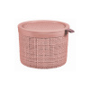 Okrúhly košík s vekom Jute Pink 17 x 13 cm CURVER