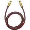cinch audio prepojovací kábel [1x cinch zástrčka - 1x cinch zástrčka] 3.00 m bordó pozlátené kontakty Oehlbach NF Sub; 20533