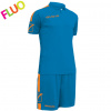 Futbalový set dres + šortky Givova Kit Play, kráľovsky modrá / oranžová neónová Veľkosť: L