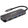 D-Link DUB-2325/E USB Hub 2 plus 2 port USB-A, USB-C®, SD, microSD USB 3.0 5 GBit/s s konektorem USB C antracitová DUB-2325/E