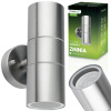 Záhradné nástenné svietidlo fasáda zhora nadol LED GU10 IP44 ZINNIA INOX LUMILED