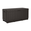 Hnedý plastový záhradný úložný box Kentwood – Keter