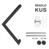 FT - MADLO kód K14 Ø 30 mm UN ks Rozteč madla: 300 mm, Dĺžka: 330 mm, Rozmer profilu madla: Ø 30 mm CIM - čierna matná (FNO)