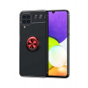 Kryt TopQ Samsung A22 silikón čierny s červeným prsteňom 65430