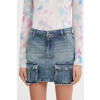 Rifľová sukňa Karl Lagerfeld Jeans mini, rovný strih, A3W12008 modrá M