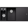 Kuchyňský dřez Blanco Axia III 6 S Černá, levý, se skleněnou krájecí deskou a miskou 525848