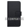Kožený obal HTC Desire 300 – Wallet – čierna