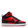 Nike Court Borough Mid 2 Big Kids' Shoe Red/Black 3 (35.5)