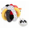 Senzorická plyšová hračka s hrkálkou a pískatkom Canpol Babies, Lopta a Panda