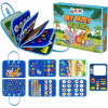 Senzorická tabuľa Montessori pre deti Busy Board Mäkká hračka 20v1