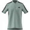 adidas Essentials Mens Cotton 3-Stripes Polo Shirt Grey M