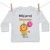 Boodyy Tričko s dlhým rukávom Môj prvý Silvester s levíkom a menom dieťatka 74 (6-9 mesiacov)