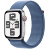 Apple Watch SE Cellular, 44mm, strieborné, ľadovo modrý športový remienok MRHM3QC/A