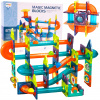 Magnetické kocky MalPlay, sada 96 dielikov, guličková dráha 3+