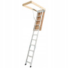 Podkrovné schody 11 stupňov 355 cm, skladacie, hydraulické, hliníkové + drevo