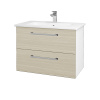 Dreja Umývadlová skrinka GIO SZZ2 80 - N01 Biela lesk / Úchytka T03 / D04 Dub