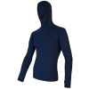 SENSOR MERINO DF pánské triko dl. rukáv s kapucí deep blue - XL