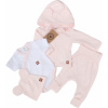 Novorodenecká sada 4D, body kr. rukáv, tepláčiky, kabátik a čiapočka Z&Z, ružová Z&Z