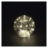 EMOS LED vianočná sklenená guľa - zlatá, 15 cm, 3x AA, vnútorná, teplá biela, časovač