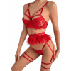 Seila set red (bra + String) S/M červená